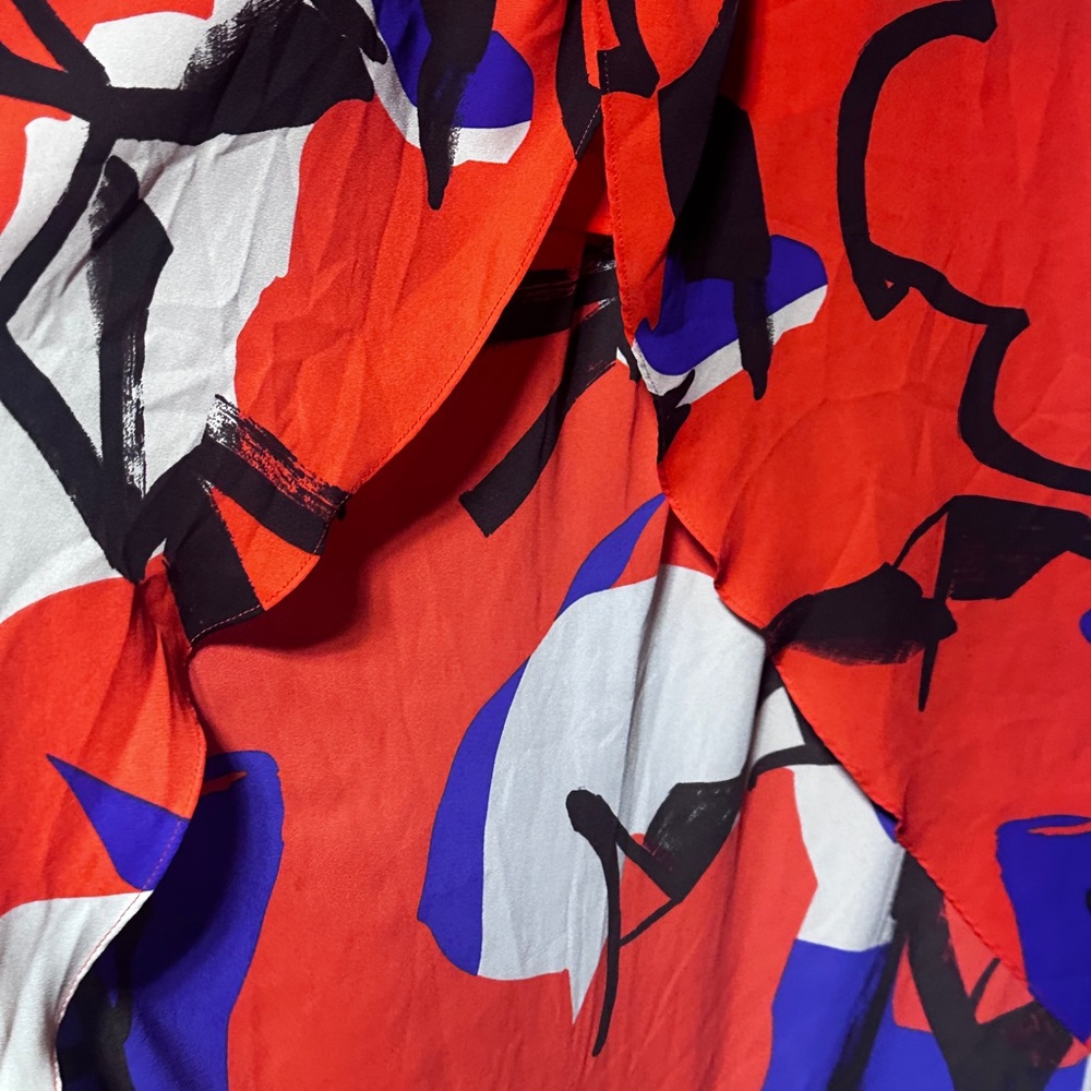 Abstract Print Flowy Swim Suit Cover Or Sexy Top Strapless Flowy Beautiful XL - Picture 13 of 15